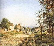 Camille Pissarro Under the sun Versailles Road oil painting reproduction